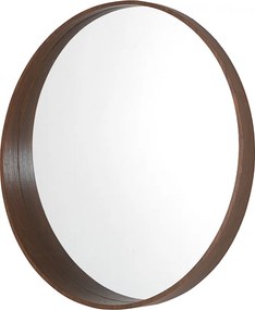 Διακοσμητικός Καθρέφτης Τοίχου (Φ80) Spitishop Messina Walnut