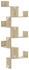 vidaXL Γωνιακή Ραφιέρα Τοίχου Sonoma Δρυς 45x45x147 εκ. Επεξ. Ξύλο