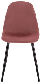Καρέκλα LEONARDO Βελούδο Σάπιο Μήλο 45x53x85Υ εκ. 4αδα 45x53x85 εκ.
