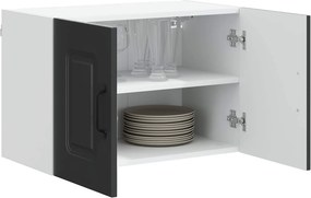 vidaXL Πάνελ πλυντηρίου πιάτων Kalmar 2 pcs Μαύρο Επεξεργασμένο Ξύλο