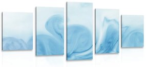 Εικόνα 5 μερών όμορφη μπλε αφαίρεση - 100x50