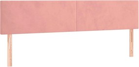 vidaXL Κρεβάτι Boxspring με Στρώμα Ροζ 120x190 εκ. Βελούδινο
