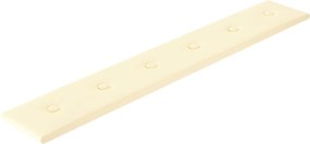 vidaXL Κεφαλάρι Τοίχου 12 pcs Κρεμ 90 x 15 cm Τεχνητό Δέρμα