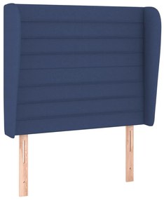 vidaXL Κρεβάτι Boxspring με Στρώμα Μπλε 100 x 200 εκ. Υφασμάτινο