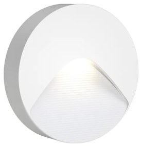 Φωτιστικό τοίχου Horseshoe LED 2W 3CCT Outdoor Wall Lamp White D:12.8cmx3cm (80201920)