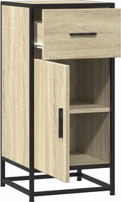 vidaXL Συρταριέρα Sonoma Δρυς 35,5x35x76 εκ. Επεξ. Ξύλο + Μέταλλο