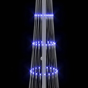vidaXL LED Χριστουγεννιάτικο Δέντρο Μπλε 190 cm Μέταλλο