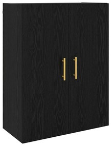 vidaXL Highboard Μαύρη δρυς 69.5 x 34 x 180 εκ. Επεξεργασμένο ξύλο