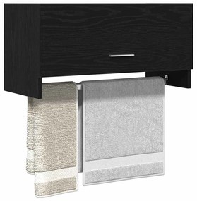 vidaXL Ντουλάπι με πόρτα Μαύρο 70 x 32.5 x 35 cm Επεξεργασμένο ξύλο