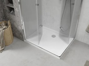 Mexen Lima Δίδυμη πτυσσόμενη καμπίνα ντους 80 x 70 cm, διαφανής, χρώμιο +