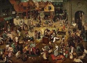 Pieter the Elder Bruegel - Εκτύπωση έργου τέχνης Fight between Carnival and Lent, 1559, (40 x 30 cm)