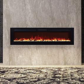 RECESSED ELECTRIC FIREPLACE LIVING FIRE 153cm X 12cm iLektro 1524 Landscape SLIMLINE 60 FP-SL60-0071