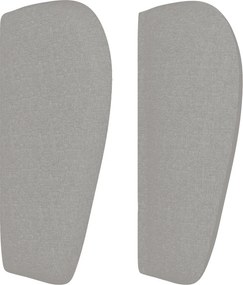 vidaXL Κρεβάτι Boxspring με Στρώμα Ανοιχτό Γκρι 90x200 εκ. Υφασμάτινο
