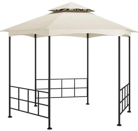 vidaXL Κιόσκι με Πλευρικά Τοιχώματα Κρεμ 3,1 x 2,7 μ.
