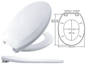 Καπάκι Λεκάνης 7250 TP 03521.001 White Plastic