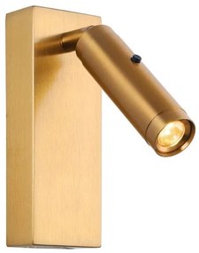Απλίκα Φωτιστικό Τοίχου On-Off LED 3W IP20 3000K Ορείχαλκος H68 Zambelis-H68-Ορείχαλκος H68
