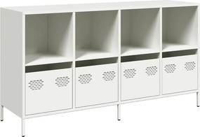 vidaXL Sideboard Λευκό 135x39x73,5 cm Ατσάλι ψυχρής έλασης