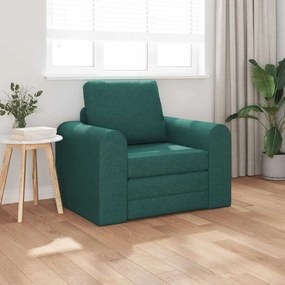 vidaXL Καναπές Κρεβάτι Δαπέδου 2 σε 1 Σκοτεινό Πράσινο 98x71x83 εκ. Υφάσματος