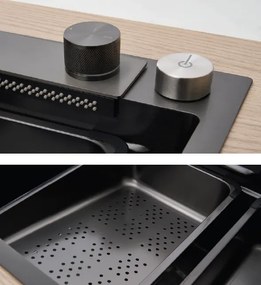 Tema Multi Lux 8045 Nero (80x45) - Πολυλειτουργικος Νεροχύτης Κουζινας Inox PVD (Copy)