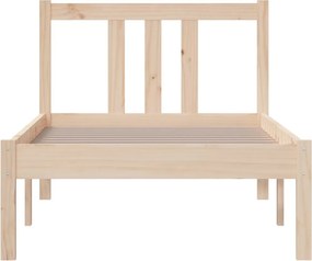 vidaXL Πλαίσιο Κρεβατιού 75 x 190 εκ. από Μασίφ Ξύλο Small Single