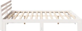 vidaXL Σκελετός Κρεβατιού Λευκό 200 x 200 cm Στερεά ξυλεία πεύκου
