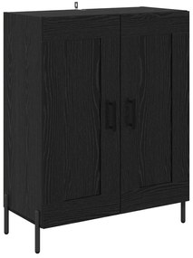 vidaXL Highboard Μαύρη Οξυά 69,5 x 34 x 180 εκ. Επεξεργασμένο ξύλο