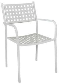 Πολυθρόνα steel άσπρη Caprice E5172-1 54x51x84cm
