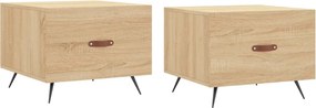 vidaXL Τραπεζάκια Σαλονιού 2 τεμ Sonoma Δρυς 50x50x40 εκ Επεξ. Ξύλο