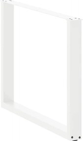 vidaXL Πόδια Τραπεζαρίας σε Σχήμα U 3 τεμ. Λευκά 100x(72-73) εκ. Ατσάλι