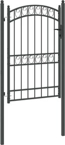 vidaXL Πύλη Φράχτη EMMEN 200 x 100 cm Ατσάλι με Επικάλυψη Πούδρας Γκρι