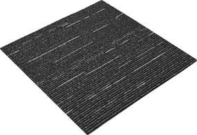 vidaXL Πλακάκι Χαλιού Ριγέ Μαύρο 50 x 50 cm 4 pcs