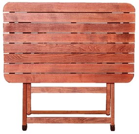 Τραπέζι Κερασί-Καρυδί 63-0020 60Χ80X74 cm
