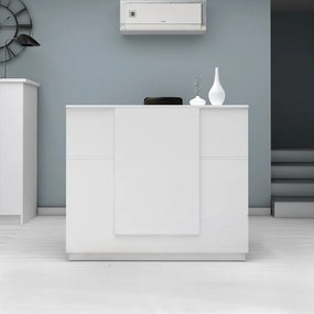 Γραφείο υποδοχής - reception Gemini Megapap χρώμα λευκό 150x70x110εκ.