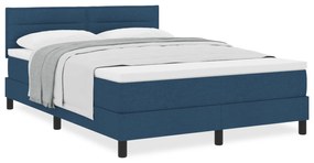 vidaXL Κρεβάτι ΜΕ ΕΛΑΤΗΡΙΑ με Στρώμα Μπλε 140x200 cm Ύφασμα