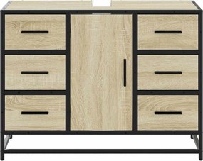 vidaXL Ντουλάπι Μπάνιου Νιπτήρα Sonoma Δρυς 80 x 33 x 60εκ. Επεξ. Ξύλο