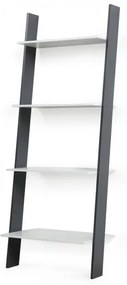 Ξύλινη Ραφιέρα - Σκάλα Τοίχου 160 x 60 x 40 cm Χρώματος Γκρι Idomya 30080103 30080103