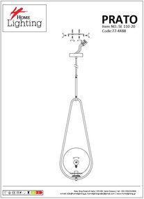 SE 110-20 PRATO PENDANT BRASS GOLD Φ20 Γ4