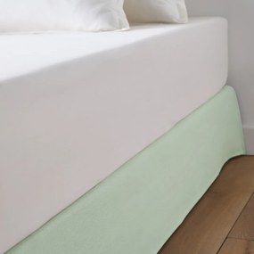 Μονόχρωμο κάλυμμα βάσης κρεβατιού από βαμβάκι, Panama