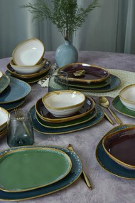 Σετ Πιάτα Κεραμικά (24 Τεμάχια) - Multicolor