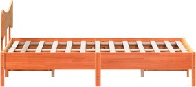 vidaXL Σκελετός Κρεβ. Χωρίς Στρώμα Καφέ Κεριού 200x200 εκ Μασίφ Πεύκο