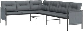 vidaXL Σετ Σαλονιού Κήπου 2 Τεμαχίων Ανθρακί από Ατσάλι
