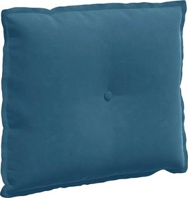 vidaXL Μαξιλάρι Πλάτης Μπλε 60 x 50 cm Υφασμάτινο Κορντουρά