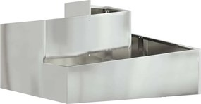 vidaXL Γλάστρα Κήπου Ασημί 80 x 80 x 50 εκ. Επικαλυμμένος Χάλυβας