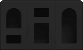 vidaXL Πλαϊνό γραφείο Μαύρο 100 x 35 x 59 εκ Επεξεργασμένο ξύλο