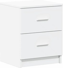 vidaXL Κομοδίνο με 2 Συρτάρια Λευκό 40x36x50 εκ.