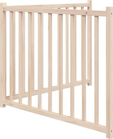 vidaXL Πύλη σκύλου πτυσσόμενη 2 πάνελ 160 cm από μασίφ ξύλο ελάτης