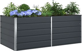 vidaXL Γλάστρα Ανθρακί 195 x 100 x 75 εκ Επικαλυμμένος Χάλυβας