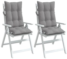 Μαξιλάρια Καρέκλας με Πλάτη 2 τεμ. Γκρι από Ύφασμα Oxford - Γκρι