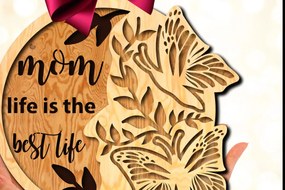 Σετ των 3 Intra απο ξύλο plywood 3mm-4mm πάχος Στολίδι για τη γιορτή της πεταλούδας Δίασταση 8x8 cm INTRAFABR-66392844