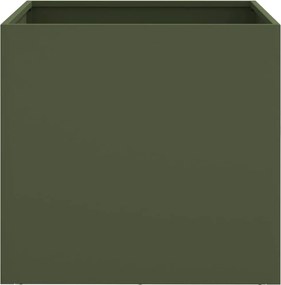 vidaXL Ζαρντινιέρα Λαδί 42x40x39 εκ. από Χάλυβα